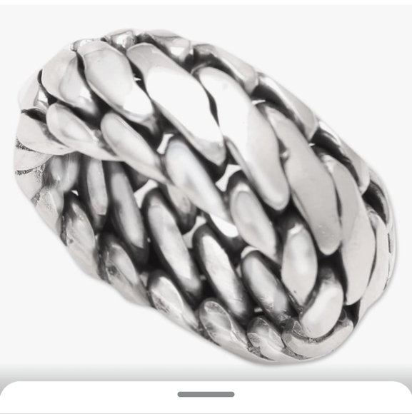 NWOT Sterling Silver woven unisex ring. Size 8. I just lowered the price. - Picture 3 of 7